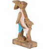 Clayre en Eef 6h2153 Deco Konijn Bruin, Blauw 12x6x22 cm