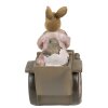 Clayre en Eef 6pr3554 Deco Konijn Roze, Beige 13x7x12 cm