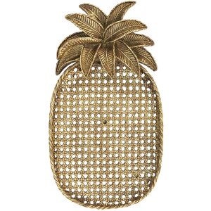 Clayre en Eef 6pr4774 Deco Schaal Ananas Goudkleurig...