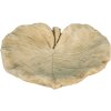 Clayre en Eef 6te0384 Vogelbad Blad Beige 22x22x6 cm