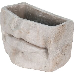 Clayre en Eef 6te0389s Bloempot voor Binnen Monden Grijs 21x13x14 cm