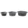 Clayre en Eef 6y4648 Decoratieve Kom Grijs (3) ø 36x11 - ø 30x10 - ø 24x9 cm