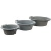 Clayre en Eef 6y4648 Decoratieve Kom Grijs (3) ø 36x11 - ø 30x10 - ø 24x9 cm