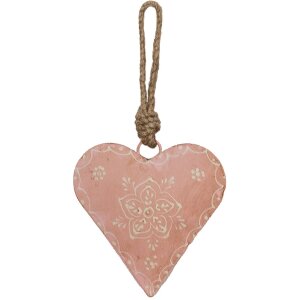 Clayre en Eef 6y4813m Hanger Sieraden Hart Roze 10x3x10 cm