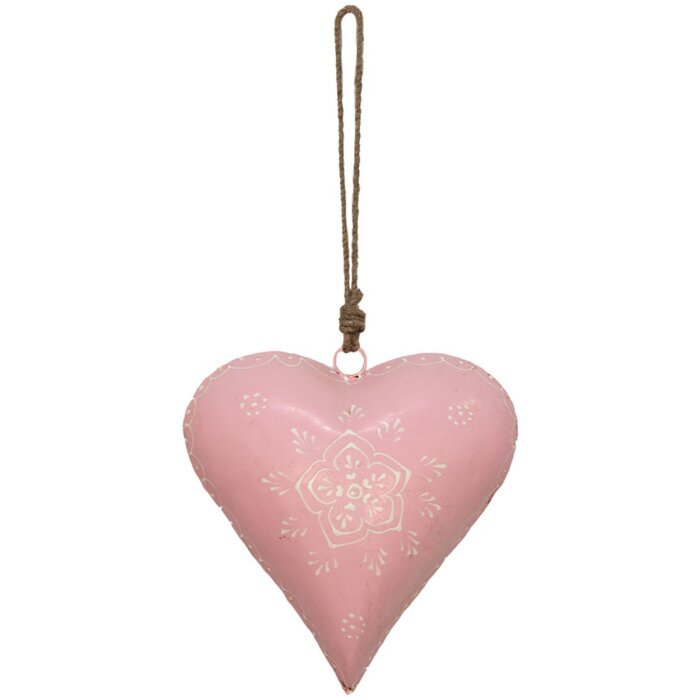 Clayre en Eef 6y4814l Hanger Sieraden Hart Roze 20x6x20 cm