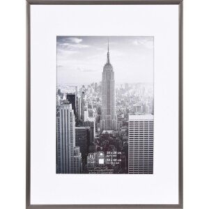 30x40 cm fotolijst aluminium Manhattan in staalgrijs