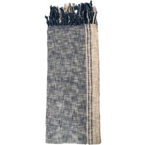 Clayre en Eef kt060.131 Plaid Blauw, Bruin 125x150 cm