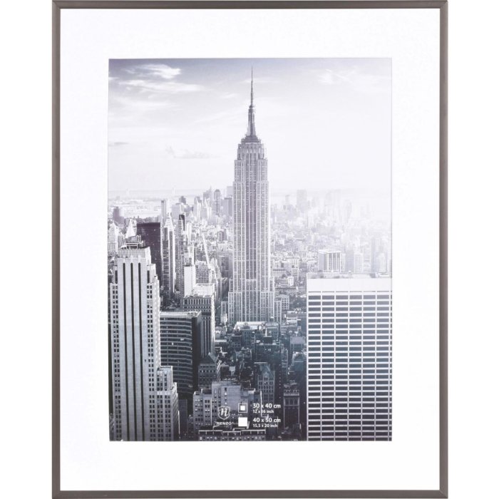 Manhattan aluminium lijst 40x50 cm donkergrijs