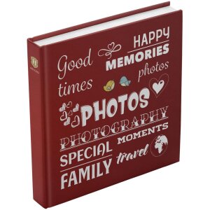 Henzo Jumbo Fotoalbum Wording rood 30x30 cm 100 witte...