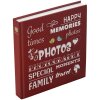 Henzo Jumbo Fotoalbum Wording rood 30x30 cm 100 witte paginas