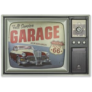 ZEP Wanddecoratie TELE 48x34x4 cm TV Garage