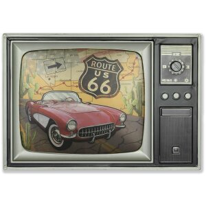 ZEP Wanddecoratie TELE 48x34x4 cm TV Route 66