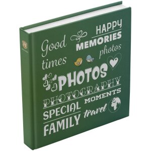 Henzo Jumbo Fotoalbum Wording groen 30x30 cm 100 witte...