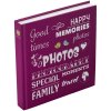 Henzo Jumbo Fotoalbum Wording wijnrood 30x30 cm 100 witte paginas