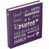 Henzo Jumbo Fotoalbum Wording paars 30x30 cm 100 witte paginas