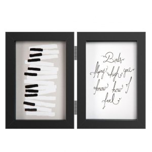 Henzo Houten Dubbele Lijst Piano 2 Fotos 13x18 cm zwart