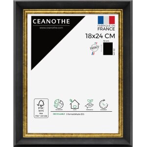 Ceanothe Fotolijst Pandore 13x18 cm zwart-goud