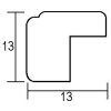 Effect massief houten lijst profiel 29 zilver - speciale formaten en glassoorten