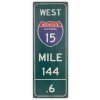 ZEP Tinnen bord WEST 20x55x0,4 cm Verkeersbord Interstate