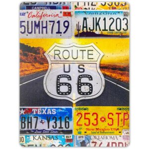 ZEP Blik ROUTE 66 veelkleurig 43x57x0,4 cm