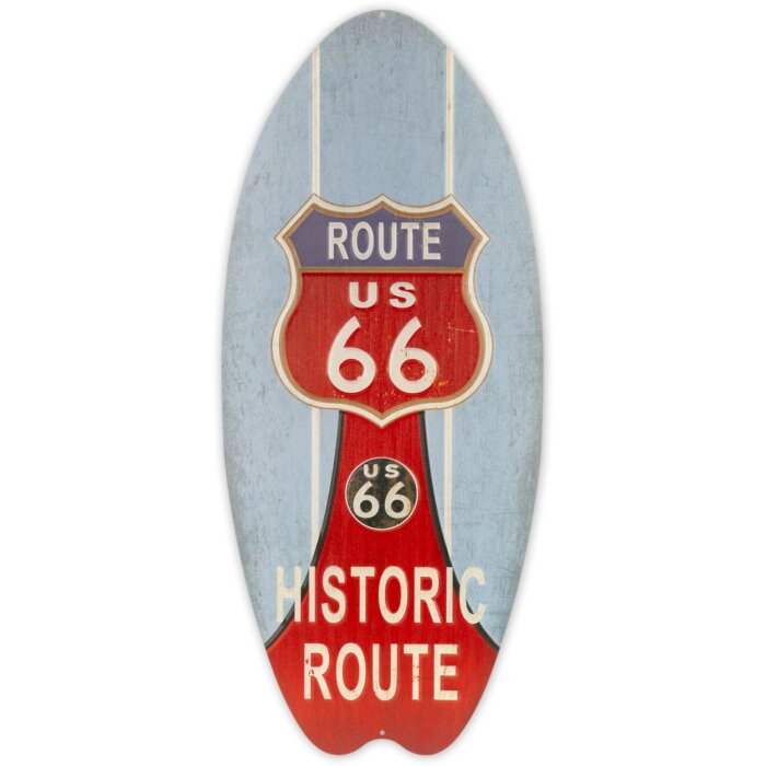 ZEP Tinnen bord SURF 23x53x0,4 cm Surfplank Historic Route