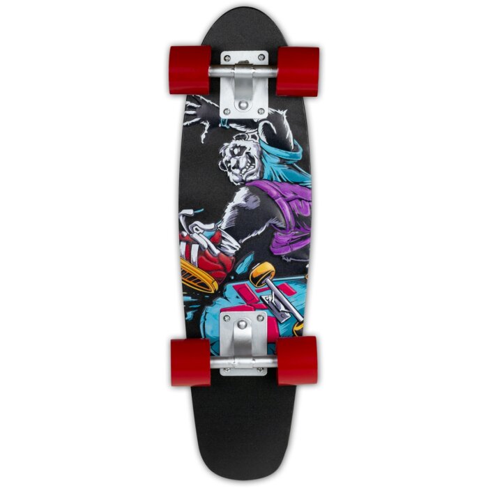 ZEP Wanddecoratie SKATE 16,5x55x6,5 cm Skateboard Angry Panda