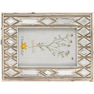 Clayre & Eef 2F0961 Fotolijst 17x2x22 cm - 10x15 cm Beige-Bruin