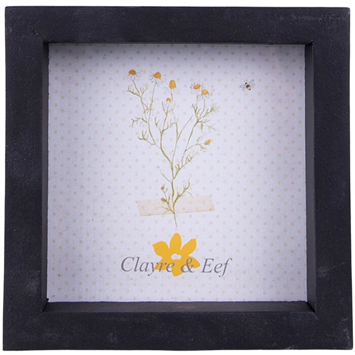 Clayre & Eef 2F0979 Fotolijst 12x4x12 cm - 10x10 cm Zwart