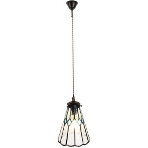 Clayre & Eef 5LL-6195 Hanglamp Tiffany Ø 15x115 cm E14-max 1x40W