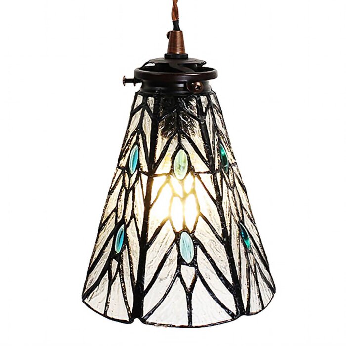 Clayre & Eef 5LL-6197 Hanglamp Tiffany Ø 15x115 cm E14-max 1x40W