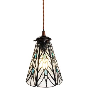 Clayre & Eef 5LL-6197 Hanglamp Tiffany Ø 15x115 cm E14-max 1x40W