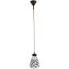 Clayre & Eef 5LL-6198 Hanglamp Tiffany Ø 15x115 cm E14-max 1x40W Wit-Bruin