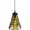 Clayre & Eef 5LL-6199 Hanglamp Tiffany Ø 15x115 cm E14-max 1x40W Geel-Bruin