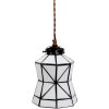 Clayre & Eef 5LL-6200 Hanglamp Tiffany Ø 15x115 cm E14-max 1x40W Wit - Bruin