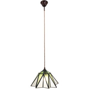 Clayre & Eef 5LL-6222 Hanglamp Tiffany Ø 31x107 cm E27-max 1x40W Groen