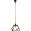 Clayre & Eef 5LL-6222 Hanglamp Tiffany Ø 31x107 cm E27-max 1x40W Groen