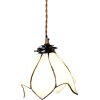 Clayre & Eef 5LL-6223 Hanglamp Tiffany Ø 18x115 cm E14-max 1x25W Wit - Bruin