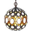 Clayre & Eef 5LL-6270 Hanglamp Tiffany Ø 20x116 cm E14-max 1x25W Geel