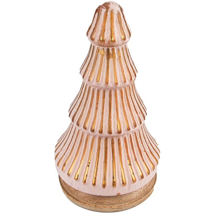 Clayre & Eef 65121 Kerstboom Ø 13x24 cm Roze