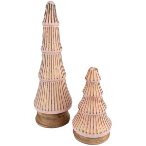 Clayre & Eef 65121 Kerstboom Ø 13x24 cm Roze