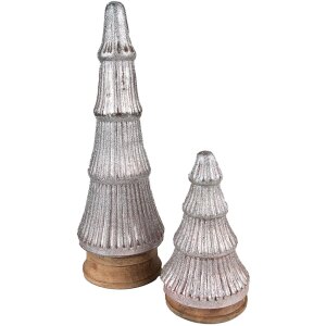 Clayre & Eef 65123 Kerstboom Ø 13x24 cm Roze