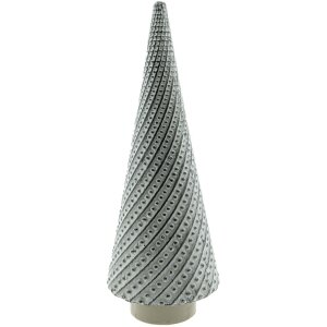 Clayre & Eef 6CE1513 Decoratie Kerstboom Ø 8x22 cm Grijs