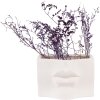 Clayre & Eef 6CE1526 Decoratie bloempot 17x7x11 cm Wit