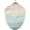 Clayre & Eef 6GL3715 Kerstbal Ø 15x20 cm Turquoise - Beige Kerstbal XL