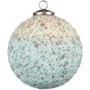 Clayre & Eef 6GL3721 Kerstbal Ø 15x15 cm Turquoise Kerstbal XL