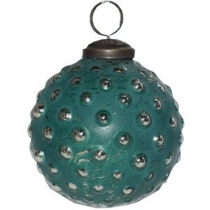 Clayre & Eef 6GL3763 Kerstbal Ø 7x7 cm Groen -...