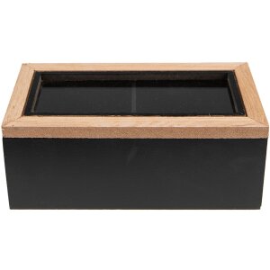 Clayre & Eef 6H2235 Theekist (2 vakken) 18x9x7 cm...