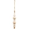 Clayre & Eef 6H2240 Decoratie Ornament Ø 5x23 cm Beige - Wit