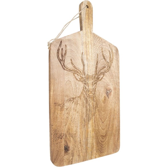 Clayre & Eef 6H2259 Decoratie Snijplank 25x50x2 cm Bruin