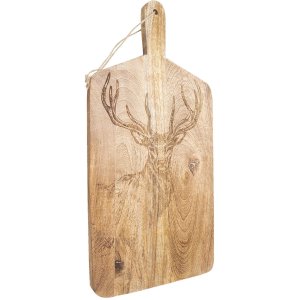 Clayre & Eef 6H2259 Decoratie Snijplank 25x50x2 cm Bruin